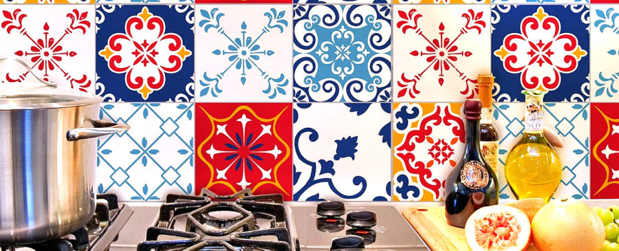 Painéis de azulejos decorativos